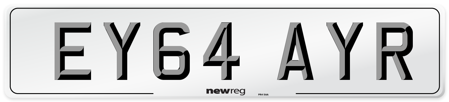 EY64 AYR Number Plate from New Reg